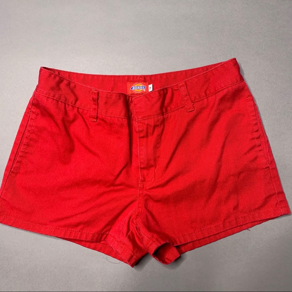 Womens Red Dickies Shorts